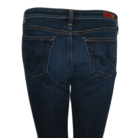 AG Jeans, 28, Premier, Dark Blue Wash, Mid/Low Rise Zipper fly, Skinny Straight - Picture 6 of 12